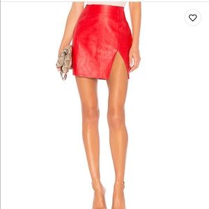 Leather Superdown skirt